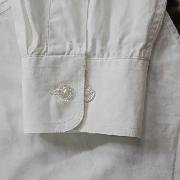 Retro 90s Looney Toons Daffy Duck White Cotton Button Up Shirt Vintage 1990s - Picture 12 of 16